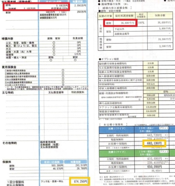 インズウェブから来た実際の見積書