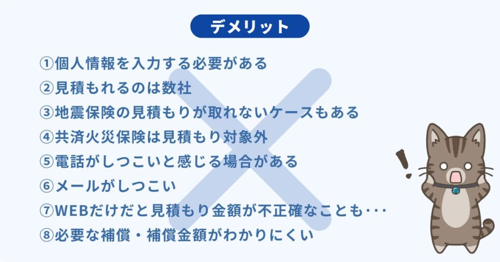 火災保険一括見積もりの8つのデメリットとその解決策